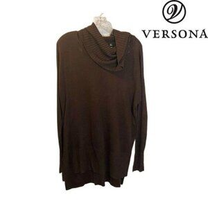 Versona Women's Cowl‎ Neck Oversized Pullover Sweater